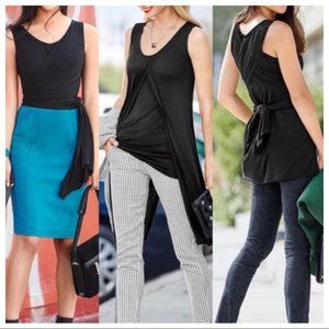 CAbi Beyond Tee Convertible Long Sleeveless Top